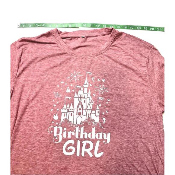 WOMEN'S Pink Disney Birthday Girl Tshirt - Size: 2XL - Picture 6 of 11